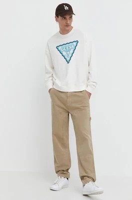 Zdjęcie produktu Guess Originals bluza kolor beżowy z nadrukiem