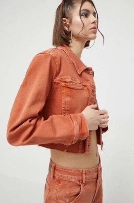 Zdjęcie produktu Guess Originals kurtka jeansowa damska kolor pomarańczowy przejściowa