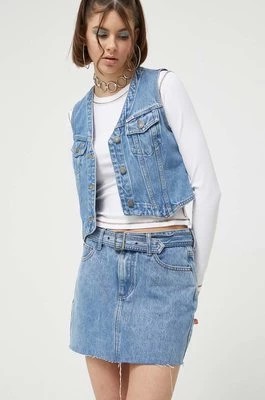 Zdjęcie produktu Guess Originals spódnica jeansowa kolor niebieski mini prosta