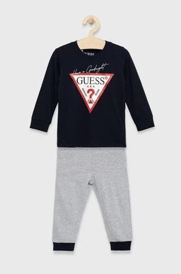 Zdjęcie produktu Guess piżama dziecięca kolor granatowy gładka