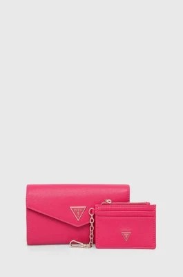 Zdjęcie produktu Guess portfel i etui na karty damski kolor różowy GFBOXW P4202