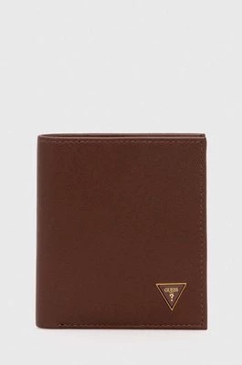 Zdjęcie produktu Guess portfel skórzany SCALA męski kolor brązowy SMSCLE LEA22
