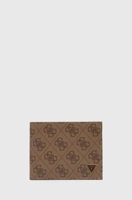 Zdjęcie produktu Guess portfel skórzany VEZZOLA męski kolor beżowy SMVELE LEA24