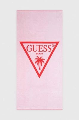 Zdjęcie produktu Guess ręcznik bawełniany kolor czerwony