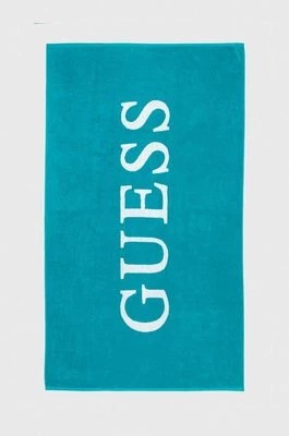 Zdjęcie produktu Guess ręcznik bawełniany kolor niebieski E4GZ04 SG00P