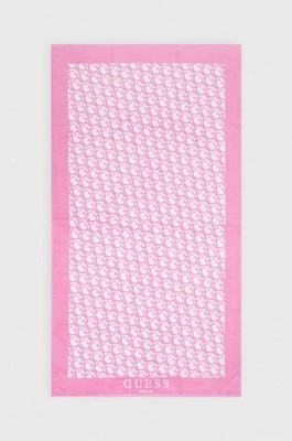 Zdjęcie produktu Guess ręcznik bawełniany kolor różowy E4GZ12 SG00P