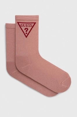 Zdjęcie produktu Guess skarpetki ELLEN damskie kolor różowy V2GZ00 ZZ00I