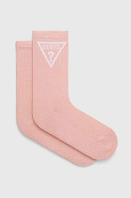 Zdjęcie produktu Guess skarpetki ELLEN damskie kolor różowy V2GZ00 ZZ00I