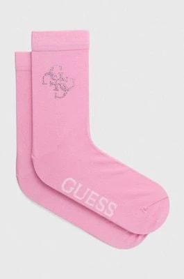 Zdjęcie produktu Guess skarpetki damskie kolor różowy O3YY00 KBZU0