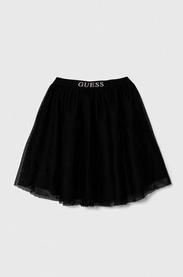 Zdjęcie produktu Guess spódnica dziecięca kolor czarny mini rozkloszowana