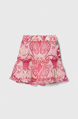 Zdjęcie produktu Guess spódnica dziecięca kolor fioletowy mini rozkloszowana