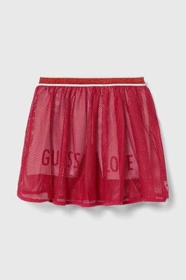 Zdjęcie produktu Guess spódnica dziecięca kolor różowy mini rozkloszowana