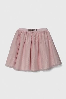 Zdjęcie produktu Guess spódnica dziecięca kolor różowy mini rozkloszowana