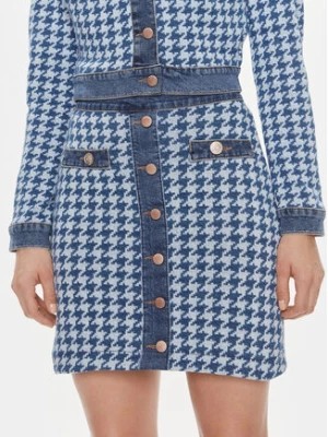 Zdjęcie produktu Guess Spódnica mini Tweed W4RD93 D59L1 Niebieski Regular Fit