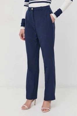 Zdjęcie produktu Guess spodnie damskie kolor granatowy szerokie high waist