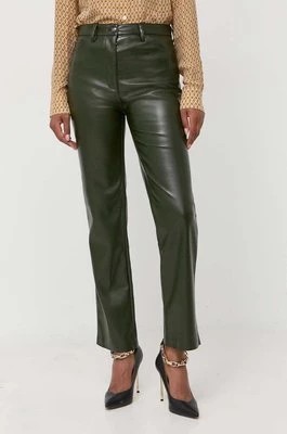 Zdjęcie produktu Guess spodnie KELLY damskie kolor zielony proste high waist W3RA0M WF8P0