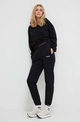Zdjęcie produktu Guess spodnie dresowe bawełniane ELEANORA kolor czarny gładkie V4RB10 KC5O0