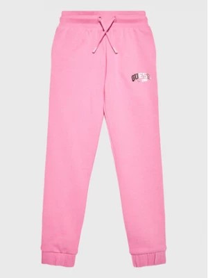 Zdjęcie produktu Guess Spodnie dresowe J3RQ11 KA6R0 Różowy Regular Fit