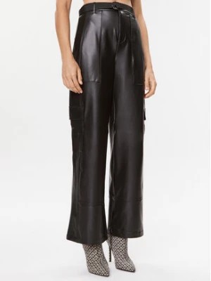 Zdjęcie produktu Guess Spodnie z imitacji skóry Gwen W3BB28 K8S30 Czarny Straight Fit