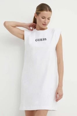 Zdjęcie produktu Guess sukienka bawełniana ATHENA kolor biały mini oversize V4GK05 KC641