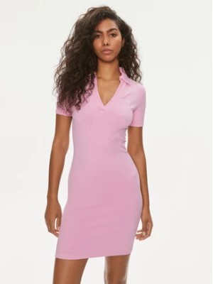 Zdjęcie produktu Guess Sukienka codzienna Rib-Seamless V4GK04 Z3CC0 Różowy Regular Fit