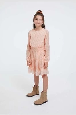 Zdjęcie produktu Guess sukienka dziecięca kolor pomarańczowy mini rozkloszowana