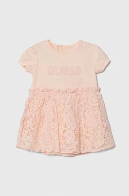 Zdjęcie produktu Guess sukienka dziecięca kolor pomarańczowy mini rozkloszowana