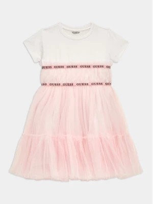 Zdjęcie produktu Guess Sukienka elegancka J4RK26 K6YW0 Różowy Regular Fit