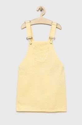 Zdjęcie produktu Guess sukienka jeansowa dziecięca kolor żółty mini prosta