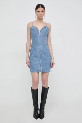 Zdjęcie produktu Guess sukienka jeansowa RAYE kolor niebieski mini dopasowana W4GK66 D4K30