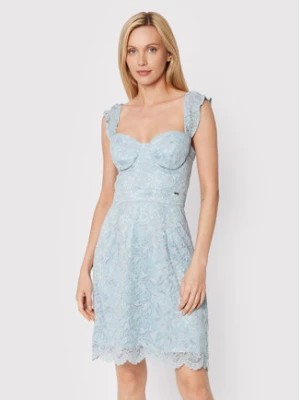 Zdjęcie produktu Guess Sukienka koktajlowa W2YK70 KAQN0 Błękitny Slim Fit