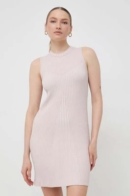Zdjęcie produktu Guess sukienka ALLIE kolor beżowy mini rozkloszowana W4RK20 Z2YN2
