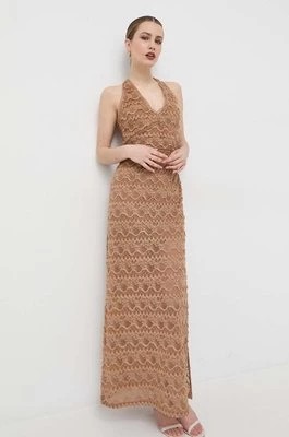 Zdjęcie produktu Guess sukienka kolor brązowy maxi prosta