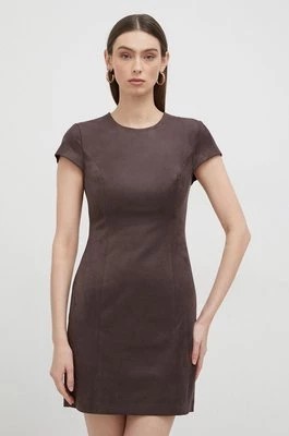Zdjęcie produktu Guess sukienka kolor brązowy mini prosta