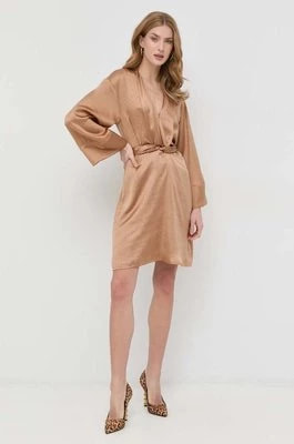 Zdjęcie produktu Guess sukienka kolor brązowy mini rozkloszowana