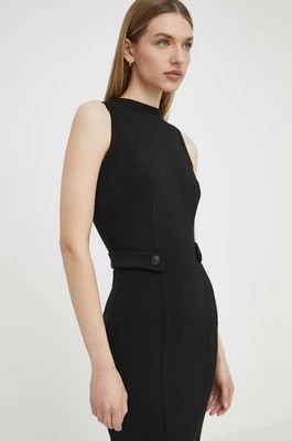 Zdjęcie produktu Guess sukienka SCUBA kolor czarny mini dopasowana W4GK89 K7UW2