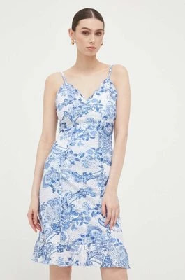 Zdjęcie produktu Guess sukienka kolor niebieski mini rozkloszowana
