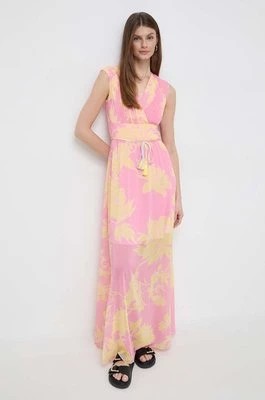 Zdjęcie produktu Guess sukienka GILDA kolor różowy maxi rozkloszowana W3GK60 WDW82