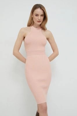 Zdjęcie produktu Guess sukienka MOCK kolor różowy mini dopasowana W3RK28 Z2YJ2