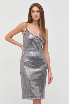 Zdjęcie produktu Guess sukienka kolor srebrny mini prosta