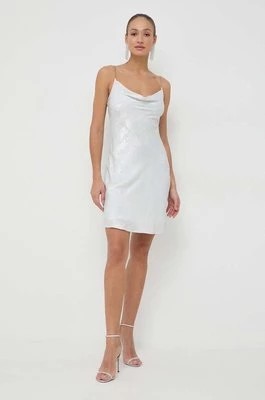 Zdjęcie produktu Guess sukienka AKILINA kolor srebrny mini rozkloszowana W4RK77 WFQA0