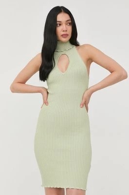 Zdjęcie produktu Guess sukienka kolor zielony mini dopasowana