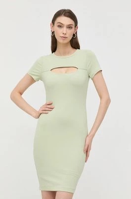 Zdjęcie produktu Guess sukienka LANA kolor zielony mini dopasowana WBYK95 KB9E2
