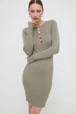 Zdjęcie produktu Guess sukienka MELISSA kolor zielony mini dopasowana W4GK68 Z2YJ2