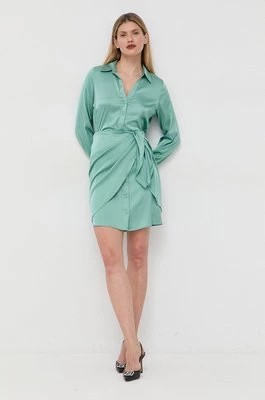 Zdjęcie produktu Guess sukienka AYLA kolor zielony mini prosta W2BK83 WF1T2