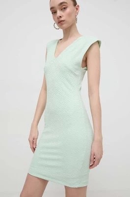 Zdjęcie produktu Guess sukienka OFELIA kolor zielony mini prosta W4GK92 KBYN0