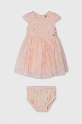 Zdjęcie produktu Guess sukienka niemowlęca kolor pomarańczowy mini rozkloszowana