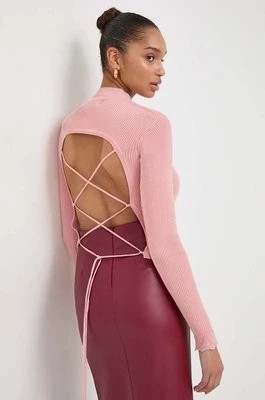 Zdjęcie produktu Guess sweter bawełniany MARIE kolor różowy lekki W4RR24 Z3C71