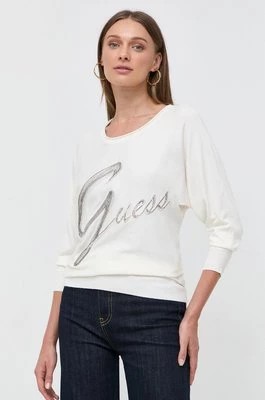 Zdjęcie produktu Guess sweter damski kolor beżowy lekki