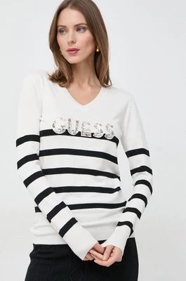 Zdjęcie produktu Guess sweter HAILEY damski kolor beżowy lekki W4RR37 Z2NQ2